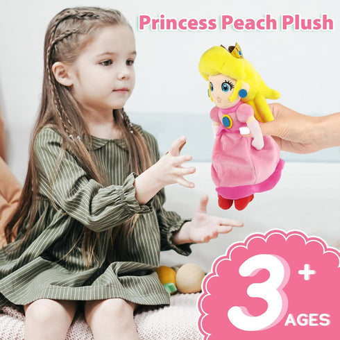 Princess Peach Plush Toy Princess Peach Doll Collection Mario Plush Stuffed Animals Toys 11 Inch (pink Sweet Gift for Mario Fans...