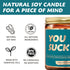 Citronella Candle for Indoor or Outdoor Use | Keeps Away Mosquito, Bugs, Pests, Flies | Funny Patio Garden Home Decor Gift Idea | Scent: Citronell...