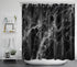 LB Black Marble Shower Curtain Abstract Natural Black Grey Marble Bathroom Curtain 72x72 inch Waterproof Polyester Fabric Bath Curtain Hooks Inclu...