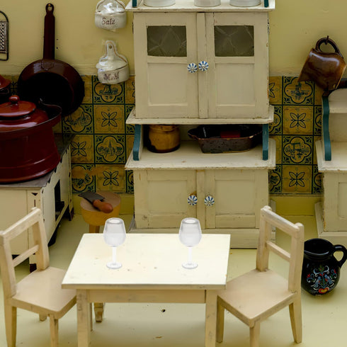 Toddmomy Mini Wine Glasses 10Pcs Miniature Dollhouse Wine Glasses 1: 12 Kids Dollhouse Kitchen Toys Dollhouse Accessories...