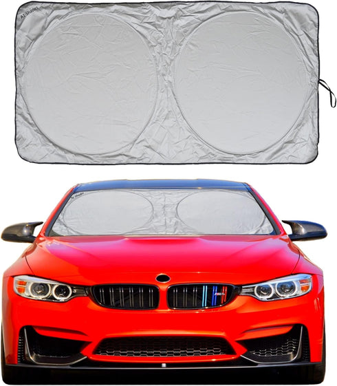 Car Windshield shade for Automotive windshield sunshades with Storage Pouch by A1 Sun Shade Foldable Truck Suv Front Window Shield Blocker Visor P...