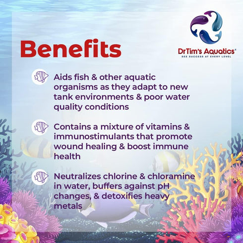 DrTim's Aquatics First Defense for Reef Aquariums – Stress Relief & Immune System Support with Vitamins Immunostimulants Fish Tanks - 4 oz....
