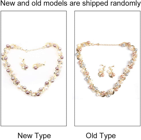 ZJchao 3pcs Fashion Jewelry Set, Pearl Crystal Fashion Eyes Drop Earrings Necklace for Dating, Party, Fashion Show...