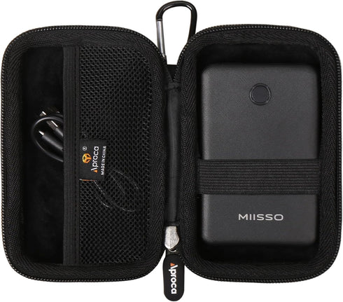 Aproca Black Hard Travel Storage Case, for miisso 6000mah Ultra Slim Built in Cables Power Bank Portable Charger......