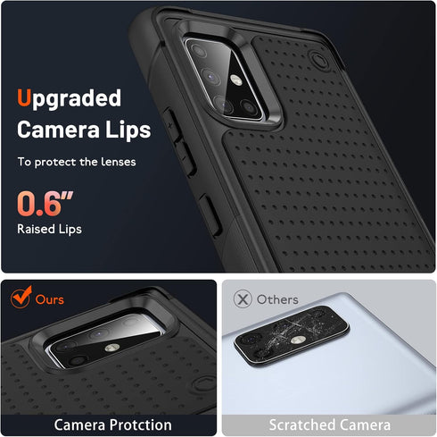 Designed for Samsung Galaxy A71 5G Case 2 in 1 Gift Militay Grade Drop Protective Rugged Heavy Duty Cover Shockproof Case for Galaxy A71 5G Phone ...