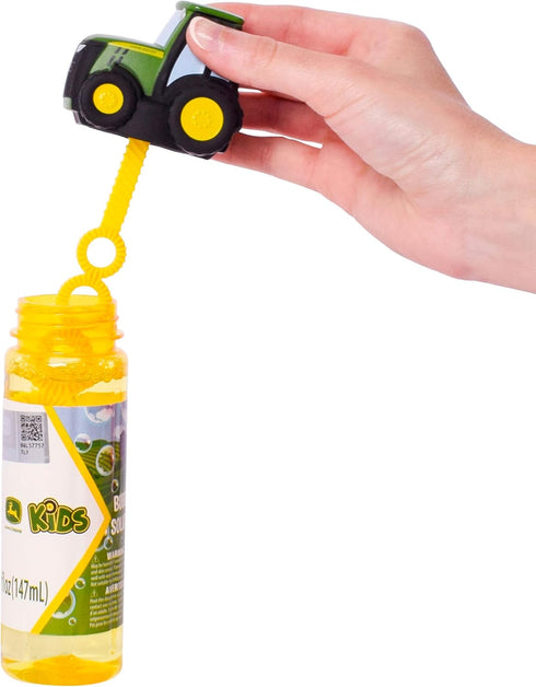 John Deere Tractor 5oz Bubble Bottle, Outdoor Toys for Toddlers Age 3-5, Perfect as a Gift for Party Favors Birthdays and Holiday, Non Toxic Bubbl...