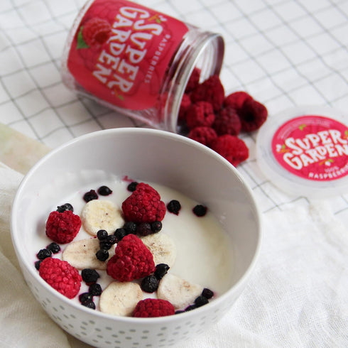 Super Garden Freeze Dried Raspberries | Crunchy Whole Berries | Freeze Dried Berries for Snacking, Topping, or Baking | Delicious Freeze Dried Fru...