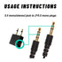 4 Pack Airplane Headphone Adapter, 3.5mm Male to 3.5mm Female Gold Plated Aircraft Headset/Earphone Adapter for in-Flight Entertainment System...