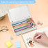 Pencil Box for Office Supplies Storage Organizer Box,Double Layer Large Capacity Pencil Boxes,Plastic Crayon Box with Snap-tight Lid,Stackable Sto...