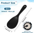 2 Pcs Rice Spoon Paddle Silicone Black Rice Spoon Rice Cooker Spoon Non Stick Heat Resistant Kitchen Works for Rice Mashed Potato Salads...