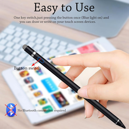 Stylus Pen for iPad, DOGAIN iPad Pencil for Touchscreen with Dual Touch Function, Active Digital Fine Point iPad Pen Compatible with iPad/Pro/Air/...