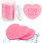 100 Pieces Compressed Facial Sponges for Estheticians, Pink Heart Face Sponges for Cleansing and Exfoliating Natural Reusable Sponges for Facials ...
