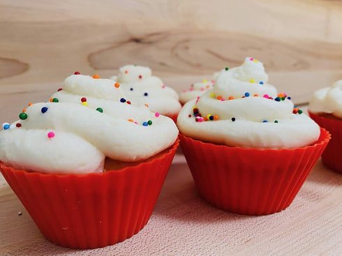 Fox Run Red Silicone Muffin and Cupcake Liners, Set of 12 Standard Size Wrappers...