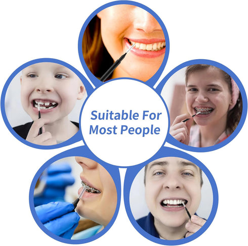 Interdental Brush, 60Pcs Soft Braces Brush Set, 20Pcs Tooth Flossing Head for Oral Hygiene Tooth Cleaning with 40pcs Disposable Braces Flossers To...