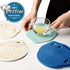7" Cotton Trivets Set, 3Pcs Cute Cat Ear Pot Holders Woven Hot Pads Mats Thick Heat Resistant for Hot Pots and Pans Round Hot Plate Holder Washabl...