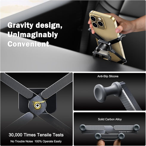 ELOHEI for CRV Phone Holder with Custom Base, Car Phone Holder for 2017-2024 Honda CRV Gravity Car Phone Mount for Honda CRV Accessories for 4.7-7...