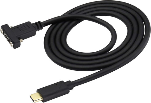 USB 3.1 Type C Panel Mount Extension Adapter Cable Gen 2 USB Type C 3.1 Female Panel Mount to Male Cable,Supports Charging,Data,Audio,Video Cable ...
