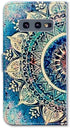 Case for Galaxy S10e, Green Circular Mandala Wallet Flip Folio Leather Cover Case with Credit Card Holder ID Slot Kickstand for Samsung Galaxy S10...