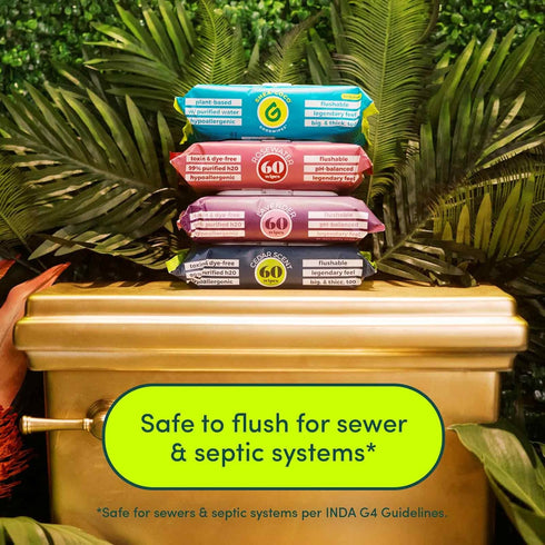 Goodwipes Flushable Butt Wipes Made w/Soothing Botanicals & Aloe – Soft & Gentle Wet Wipe Dispenser for Home Use, Septic & Sewer Safe – Largest Ad...