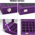 Velvet Jewelry Box 24 Grid Jewelry Ring Display Organiser Box Tray Holder Earrings Storage Case for Girls Wife Mom Women (Purple)...