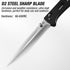 FLISSA Folding Pocket Knife, 4-inch EDC Knife with G10 Handle, D2 Steel Blade, Belt Clip, Thumb Stud and Axis Lock, Tactical Knives for Men Women,...