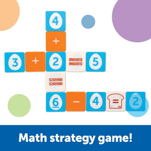 Learning Resources Math Scramble Game,Educational Games for Kids, Math Games for Kids, Early Math Skills, Addition and Subtraction Games, 87 piece...