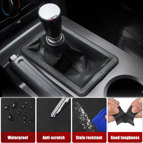 KBH Shift Boot Cover for Ford Mustang 2005 2006 2007 2008 2009, Vinyl Leather, Car Shifter Change Dust Cover, Vinyl Leather, Anti-scratch, Black...