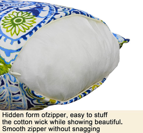 Outdoor Pillows Case, 2PCS Waterproof Outdoor Pillow Covers 18x18 Inch Outdoor Lumbar Pillow Covers Home Decor for Furniture Patio Couch Bed Sofa ...