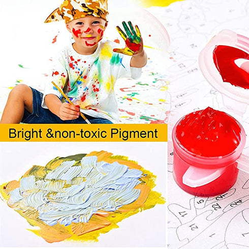 Tucocoo Paint by Number Gril Portrait with Hat DIY Painting On Canvas with Brushes Acrylic Paints Pumpkin Halloween Hocus Pocus Paint by Numbers f...