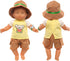 Miunana 13-16 Inch Baby Doll Clothes Jungle Exploration Suits 3pcs with Top and Trousers and Hat for 15 Inch Girl Doll Outfits for 3 Years Old Bab...