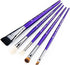Royal & Langnickel Moderna, 5pc Scruffy Variety Brush Set for All Painting Mediums, Includes - Scruffy, Mop, Angular & Fan Brushes Purple...