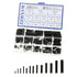 330PCS Slotted Spring Pin Combination Set Black GB879 Manganese Steel Split Expansion Pin for Industrial Manufacturing and Automotive Repair and E...