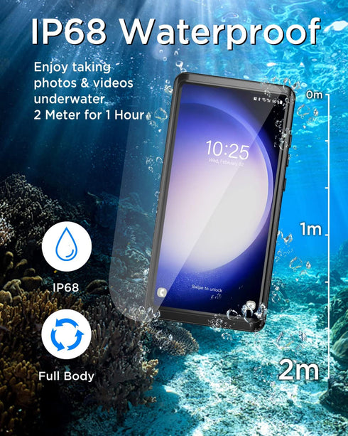 Beeasy for Samsung Galaxy S23 Ultra Waterproof Case Compatible with MagSafe - 360 Degree Outdoor Protective Case Magnetic Phone Case, Shockproof D...