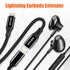 AGVEE [3.3ft Lightning Extension Cable Braided Female to Male Extender Cord for iPhone iPad Charger, Data Sync Video Audio & Charging Connector Ad...