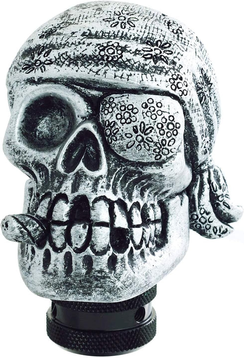 Lunsom Pirate Skull Stick Gear Knob, Stick Shifter Handle One-Eyed Style Transmission Head Shifter Lever Handle Fit Most Automatic Manual Vehicle ...