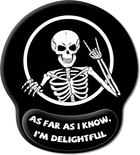 Upgrade Mouse Pad with Wrist Rest, Gothic Skull Skeleton Ergonomic Gaming Gel Mouse Pad with Wrist Support, Computer Mousepad for Desk Home Office...