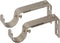 Ivilon Adjustable Brackets for Curtain Rods - for 1 or 1 1/8 Inch Rods. Set of 2 - Satin Nickel...