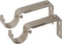 Ivilon Adjustable Brackets for Curtain Rods - for 1 or 1 1/8 Inch Rods. Set of 2 - Satin Nickel...