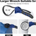 Upgraded Strap Wrench Set, 2pcs Adjustable Rubber Strap Wrench, Oil Filter Strap Wrench, Max Diameter 4" and 6", Strap Wrench Plumbing with Reinfo...