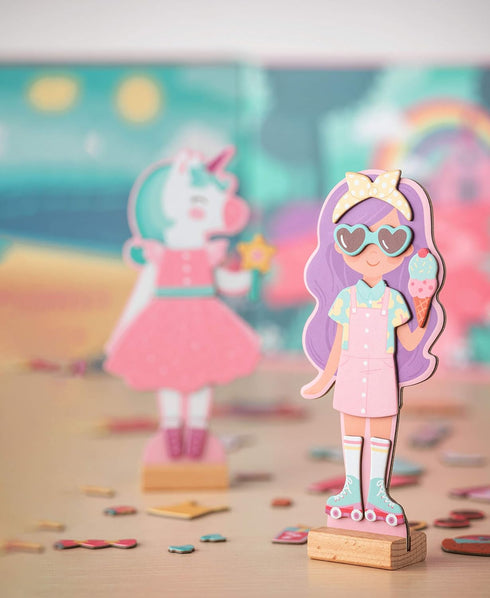 Stephen Joseph, Magnetic Dress Up Doll Unicorn and Princess...
