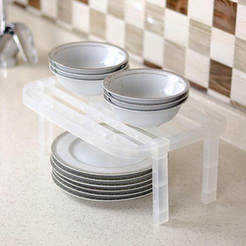 DecoBella Stackable Shelves for Cabinets and Countertop, Storage Organizer 2 Layer Shelves for Undersink, Pantry, Kitchen, Bathroom, Laundry Room,...