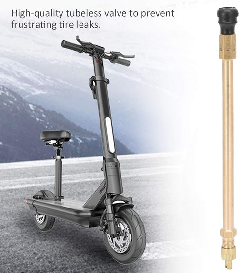 Tubeless Tire Valve Extension, Vacuum Tubeless Tire Valve Stems with Tire Valve Extension Adaptor Replacement Electric Scooter Accessory Fit for X...