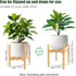 Wood Plant Stand Indoor, Mid Century Modern Indoor Plant Stand, Wooden Plant Holder Bamboo Plant Stand, Modern Flower Pot Stand for Indoor, Outdoo...