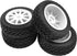 OD 75mm/2.95'' Rubber Tires & Plastic Wheel Rims 12mm Hex Compatible with Traxxas HSP Tamiya HPI Kyosho 1/10 On-Road Touring Racing Car,WLtoys 1/1...
