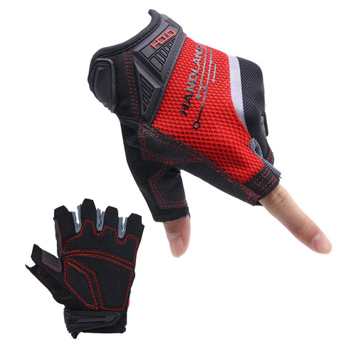 Fingerless Work Gloves for Men,Utility Work Gloves for Mechanics, Flexible Breathable Fit- Padded Palm...
