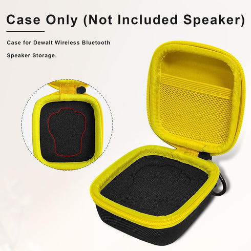 Hard Case Compatible with DEWALT Wearable Bluetooth Speaker, Magnetic Clip-On Wireless Portable Mini Speaker Protective Storage Holder Bag with Me...