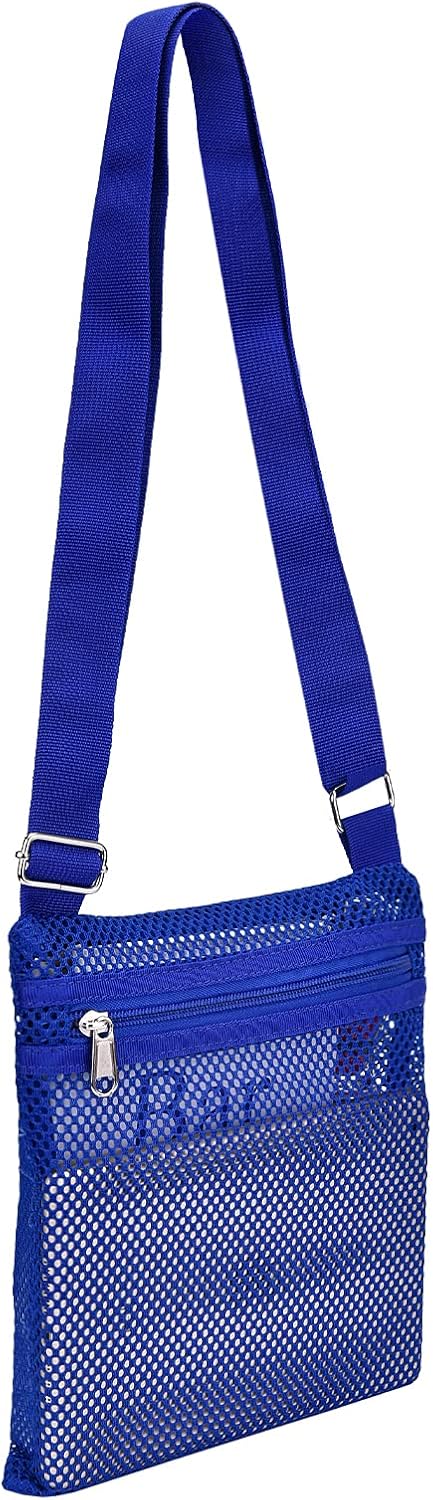 Heavy Duty Semi-Transparent Mesh Purse, See Through Mesh Crossbody Bag...