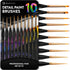 Professional Miniature Paint Brushes - Paint Brush Set of 10 Detail Paint Brushes - for Fine & Art Painting - w/Comfortable Grip Handles - Perfect...