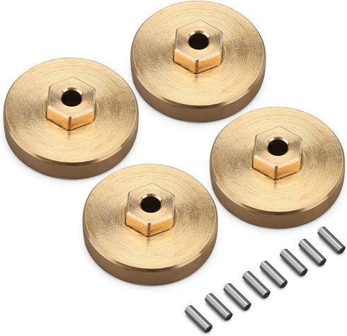 INJORA Brass Wheel Weights with 7mm Wheel Hex Hub for 1/24 RC Crawler Axial SCX24 AXI90081 Upgrades Parts,4pcs...