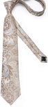DiBanGu Men's Silk Tie and Pocket Square Woven Formal Tie Cufflink Set Solid Neckties...